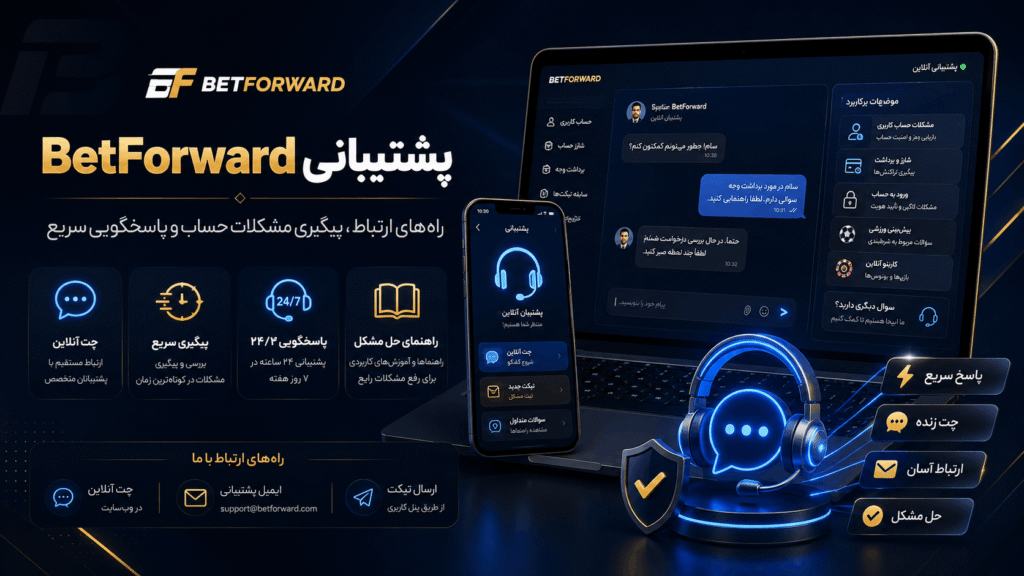 راهنمای پشتیبانی BetForward